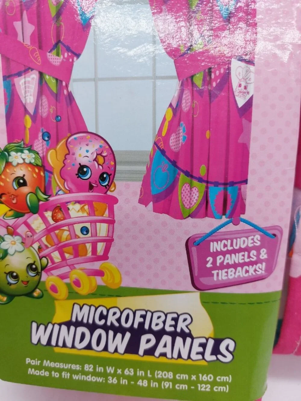 Shopkins Curtains & 3 Piece  Twin Sheet Set NWT